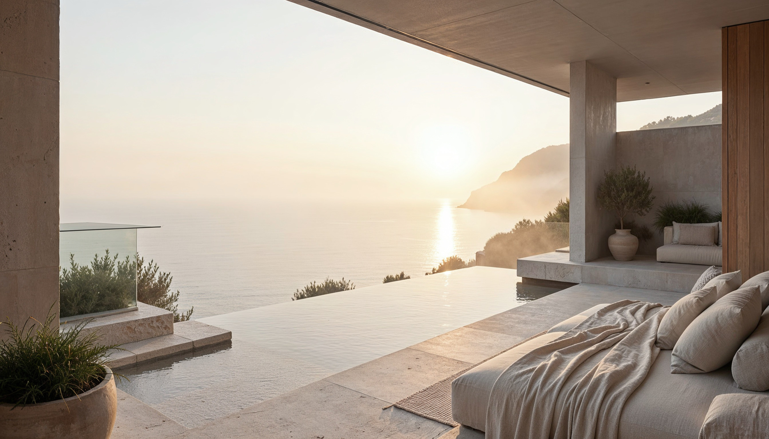 Morning light over a coastal terrace